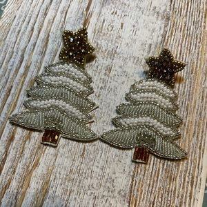 Beaded Christmas Tree Earrings